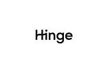 The logo of the dating platform Hinge on a white background.