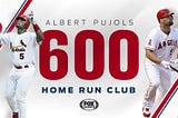 Pujols hits HR #600