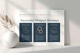 A sophisticated infographic showing the three pillars of successful designer resumesThe Hidden…