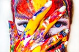 Face covered in paint — Carel Kolchinski