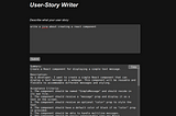 User story writer using Spring boot, Open AI and React.