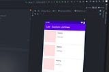 Monitor showing mobile layout in android studio