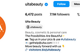 Ulta Instagram Profile