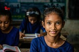 Girl students in classroom