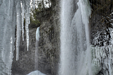 Frozen waterfalls in Fall Creek Falls State Park, Tennessee / USA