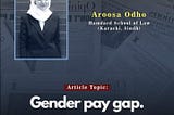 Gender pay gap in Pakistan.