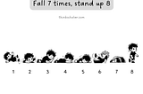 Fall seven times, stand up eight