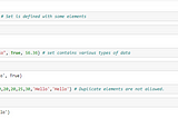 Set Datatype in Python