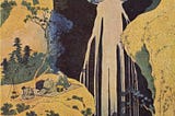 Katsushika Hokusai’s “The Amida Falls in the Far Reaches of the Kisokaidō Road.” Wikimedia Commons. Public Domain. 