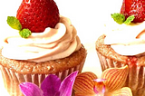 Fruit Desserts — Real Strawberry Cupcakes