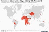 84 Countries Have Never Been Visited Visited by a U.S. President — Almost Half Are in Africa
