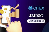 We are pleased to inform you that $MDSC will be listed on @Citexofficial on April 25, 2024.