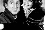 Black and white close-up photo of Gene Wilder and Gilda Radner
