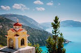 A roadside shrine by the Greece coast