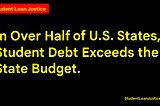 In over half of U.S. States, Student Debt Exceeds the State Budget.