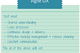 Recipe for Agile UX Design