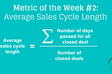 Metric of the week #2: Average sales cycle length