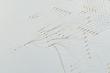 Connected threads and pill shaped connection points, representing data and decision paths