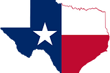 Texas flag map