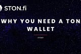 Why You Need a TON Wallet