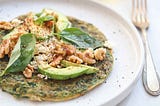Spinach Omelet With Avocado & Cottage Cheese