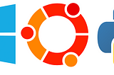 Python Windows Ubuntu logo