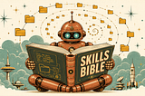 A Agentic workflow Robot reading the Agent Skills bible
