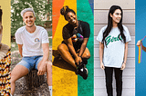 Queer content creators posing