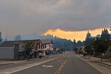Smoke from wildfire above Boulder Creek, CA — taken by author Aug 18, 2020