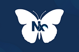The Nx logo covering butterfly silhouette