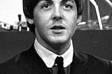 Paul McCartney in black and white, circa 1964