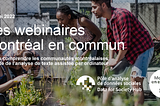 The Montréal in Common webinars