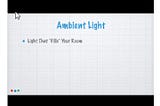 The Ambient Light in your Studio