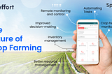 Farmer using a smartphone to monitor crop health