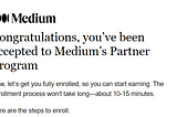 Applying For The Medium Partner Program