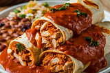 Smothered Baked Chicken Burritos Recipe