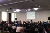 Casie presenting at DevOps Con in Berlin, June 2019