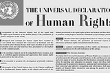 Title and preamble of Universal Declaration of Human Rights