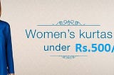 Buy Kurtis below Rs.500 from Jabong