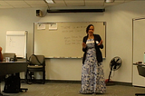 An author presenting a speech in a Toastmasters Club