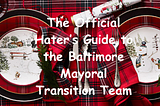A tartan tablecloth with matching plaid plates & napkins, over which is written “The Official Hater’s Guide…”