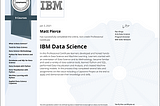 Coursera “IBM Data Science Professional Certificate” Review