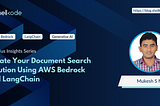 Create Your Document Search Solution Using AWS Bedrock and LangChain