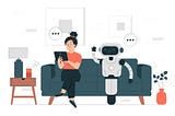 AI chatbot helping a customer for improved customer service.