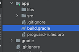 Image highlighting app level build.gradle file