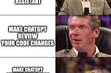 Meme about how great is having ChatGPT to automatically code review your PRs.