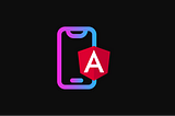 Angular logo with a phone, representing the application we built to demonstrate our point