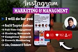 I will do Instagram marketing for organic growth and engagement