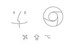 Hand-drawn logos of Apple’s Finder and Google Chrome together with the symbols for Command, Shift and Alt