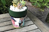 Father’s Day Photo Collage Succulent Pot DIY